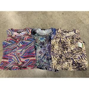 Kasper Sleeveless Top Funky Design Size Large Lot Of 3